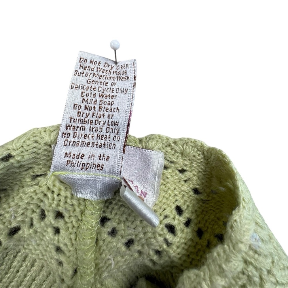 Oscar Newman‎ Green Knit Sequin Dog Sweater Vest Size L - Picture 4 of 5